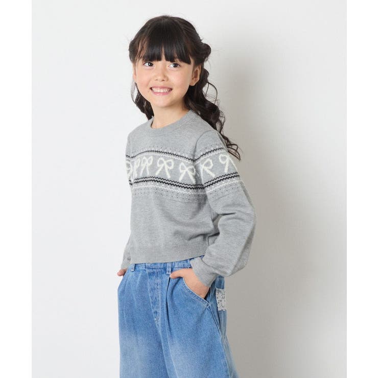 [120-160]【おうちで洗える】ふわもちノルディックニット | a.v.v【KIDS】 | 詳細画像36 