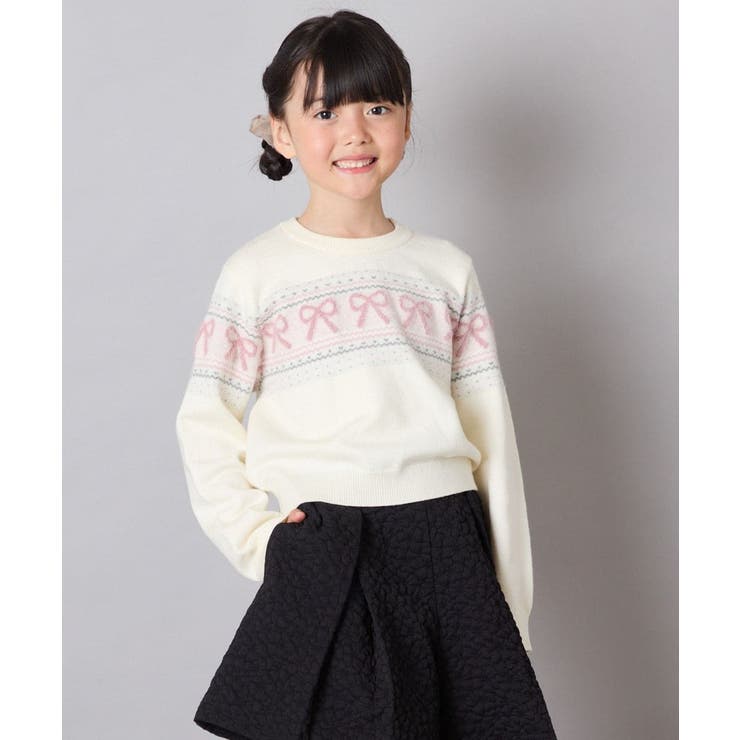 [120-160]【おうちで洗える】ふわもちノルディックニット | a.v.v【KIDS】 | 詳細画像6 