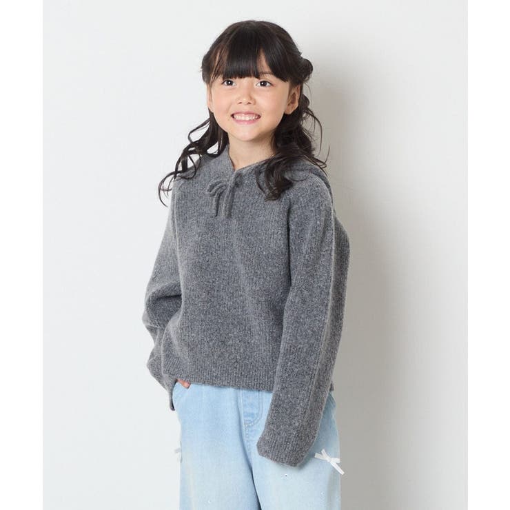 [120-160]【おうちで洗える】とろふわニットパーカー | a.v.v【KIDS】 | 詳細画像17 