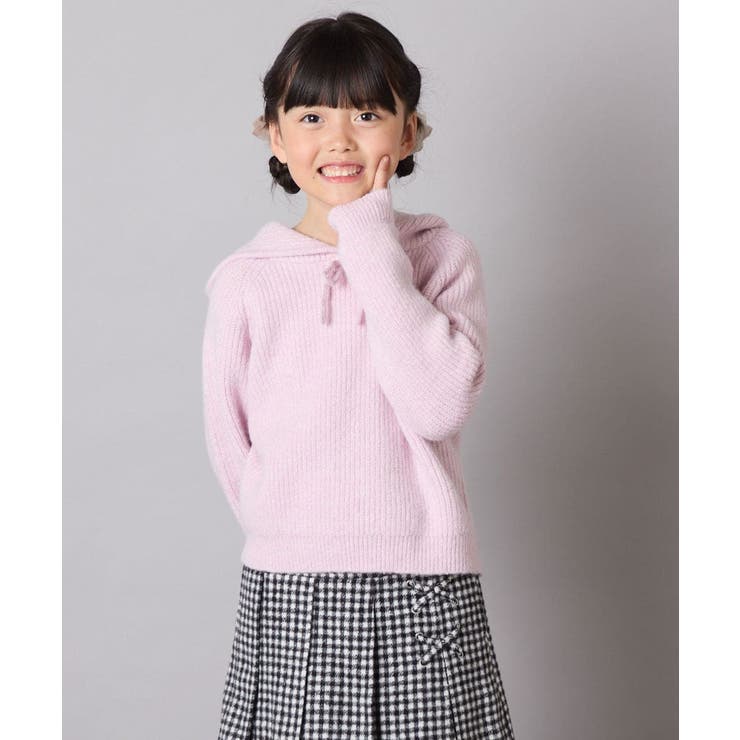 [120-160]【おうちで洗える】とろふわニットパーカー | a.v.v【KIDS】 | 詳細画像2 