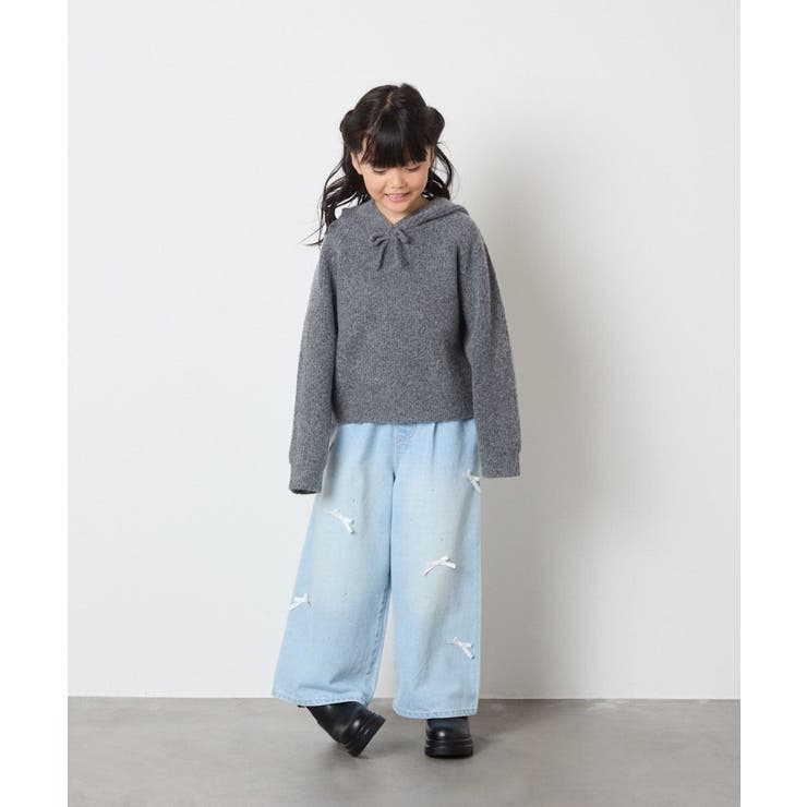 [120-160]【おうちで洗える】とろふわニットパーカー | a.v.v【KIDS】 | 詳細画像20 