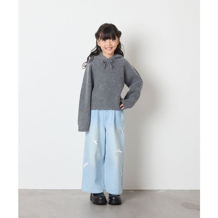 [120-160]【おうちで洗える】とろふわニットパーカー | a.v.v【KIDS】 | 詳細画像21 