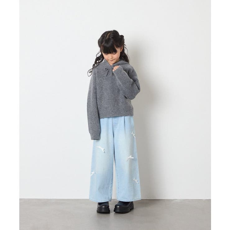 [120-160]【おうちで洗える】とろふわニットパーカー | a.v.v【KIDS】 | 詳細画像22 