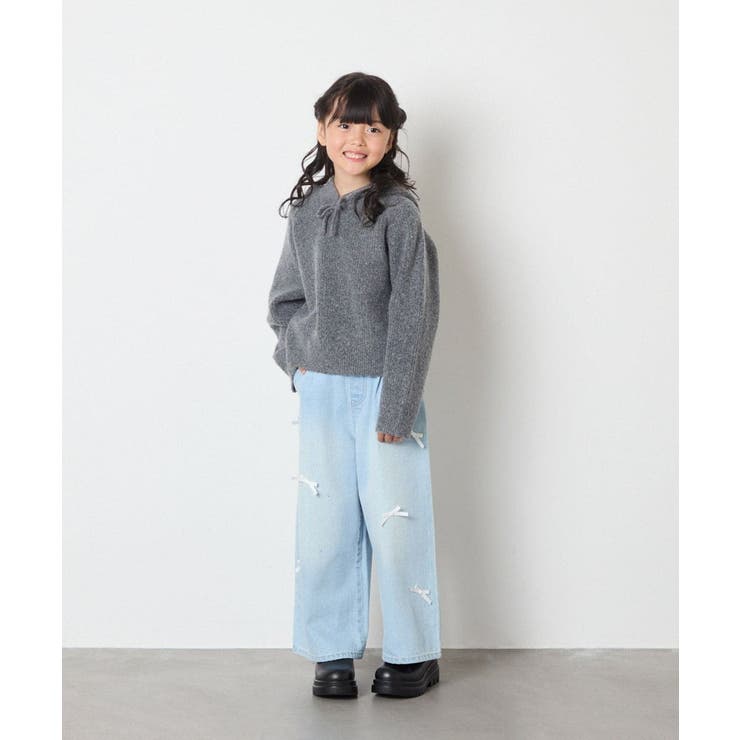 [120-160]【おうちで洗える】とろふわニットパーカー | a.v.v【KIDS】 | 詳細画像23 