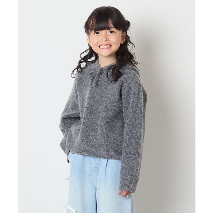 [120-160]【おうちで洗える】とろふわニットパーカー | a.v.v【KIDS】 | 詳細画像34 