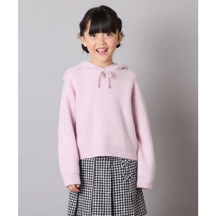 [120-160]【おうちで洗える】とろふわニットパーカー | a.v.v【KIDS】 | 詳細画像4 