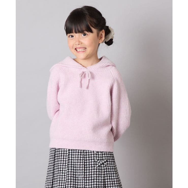 [120-160]【おうちで洗える】とろふわニットパーカー | a.v.v【KIDS】 | 詳細画像5 