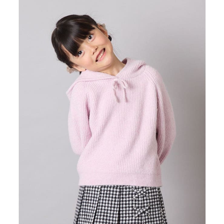 [120-160]【おうちで洗える】とろふわニットパーカー | a.v.v【KIDS】 | 詳細画像6 