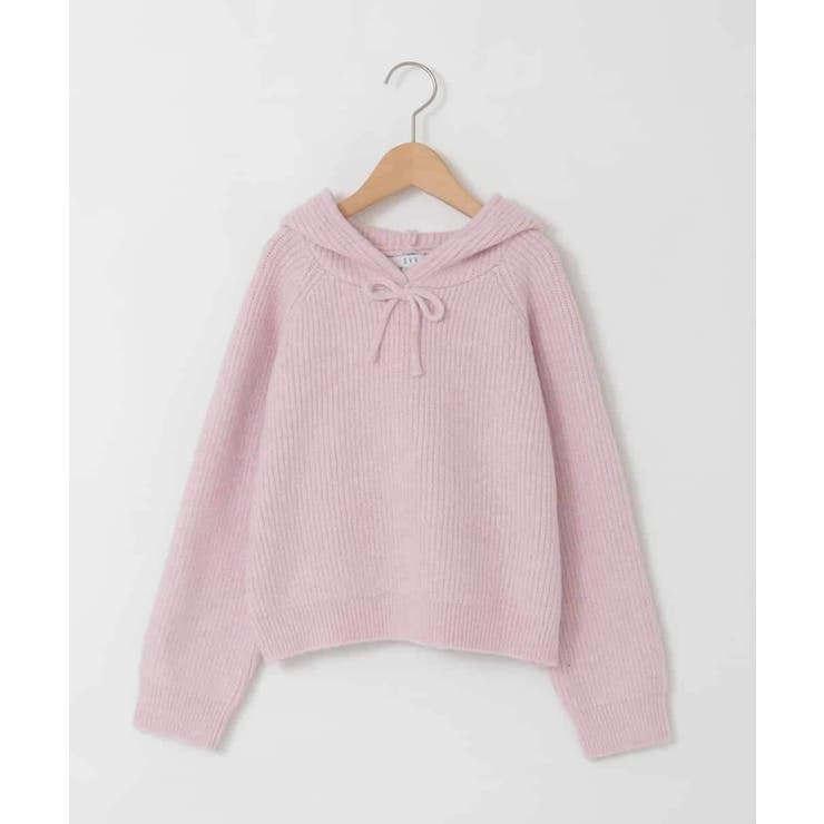 ピンク | [120-160]【おうちで洗える】とろふわニットパーカー | a.v.v【KIDS】