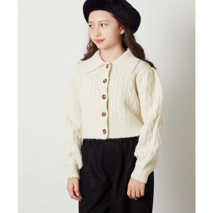 [100-130]襟付きニットカーディガン | a.v.v【KIDS】 | 詳細画像13 