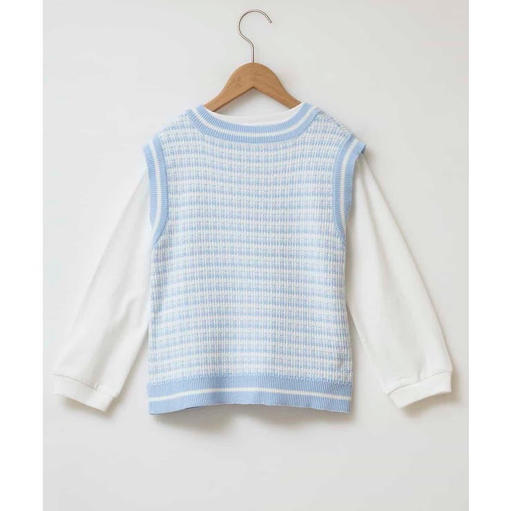 [120-130]【2点セット】ツイード風ニットベストセット | a.v.v【KIDS】 | 詳細画像13 