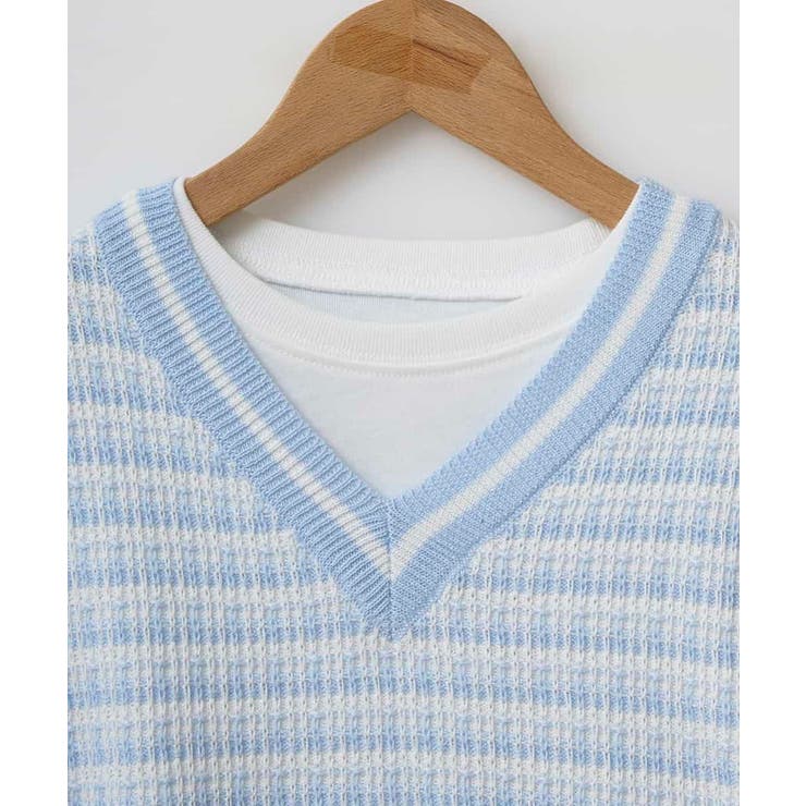 [120-130]【2点セット】ツイード風ニットベストセット | a.v.v【KIDS】 | 詳細画像14 