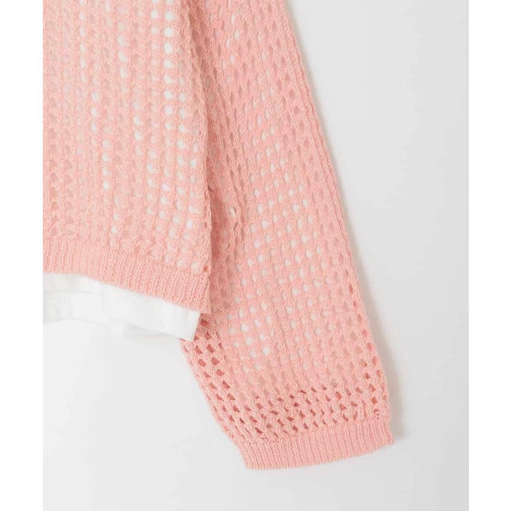 [120 160][ママとお揃いコーデが叶う]襟付きメッシュニットレイヤードトッ… | a.v.v【KIDS】 | 詳細画像14 