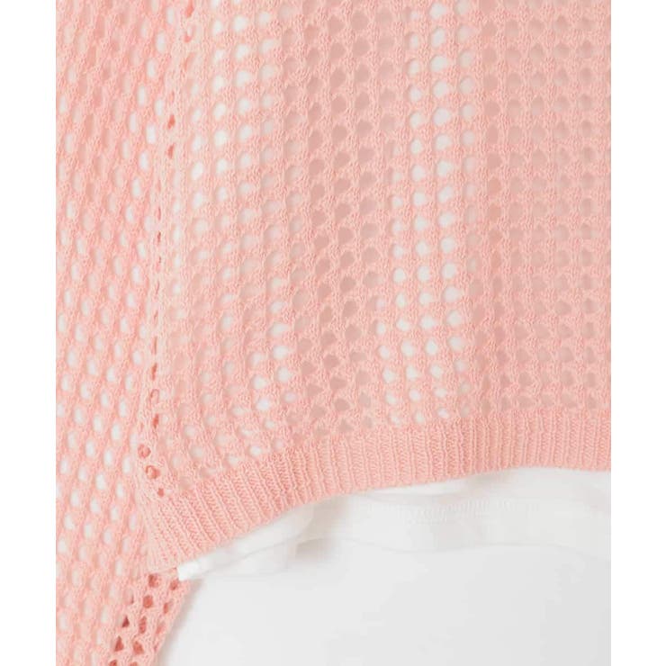 [120 160][ママとお揃いコーデが叶う]襟付きメッシュニットレイヤードトッ… | a.v.v【KIDS】 | 詳細画像15 