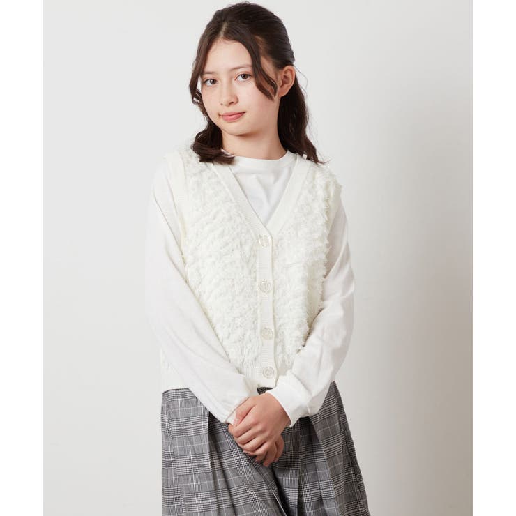 [130]【2点セット】フリンジニットベストセット | a.v.v【KIDS】 | 詳細画像12 