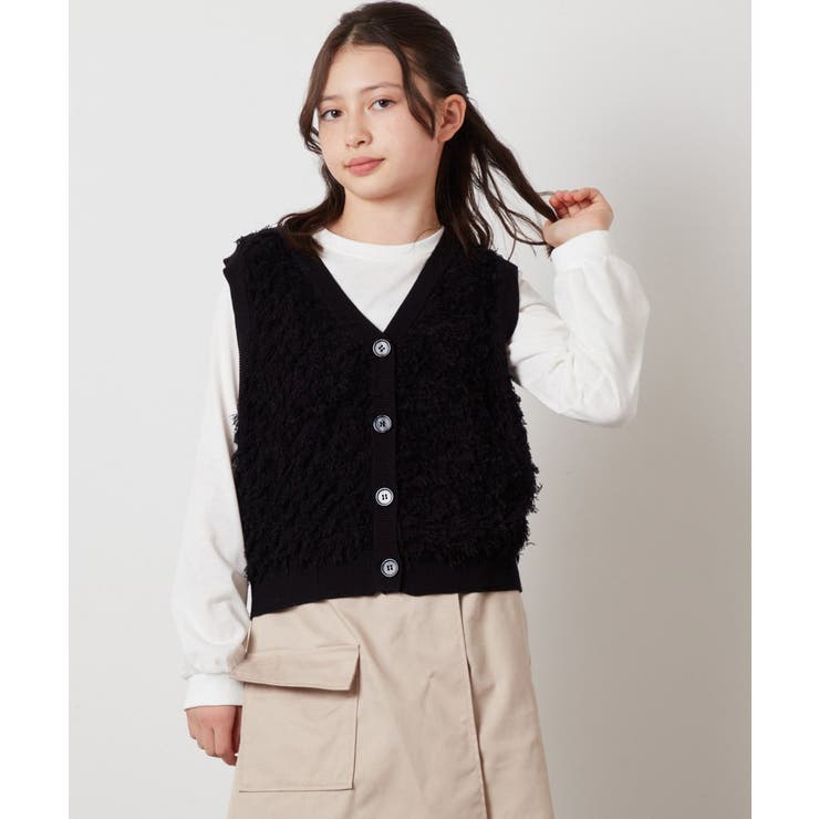 [130]【2点セット】フリンジニットベストセット | a.v.v【KIDS】 | 詳細画像2 