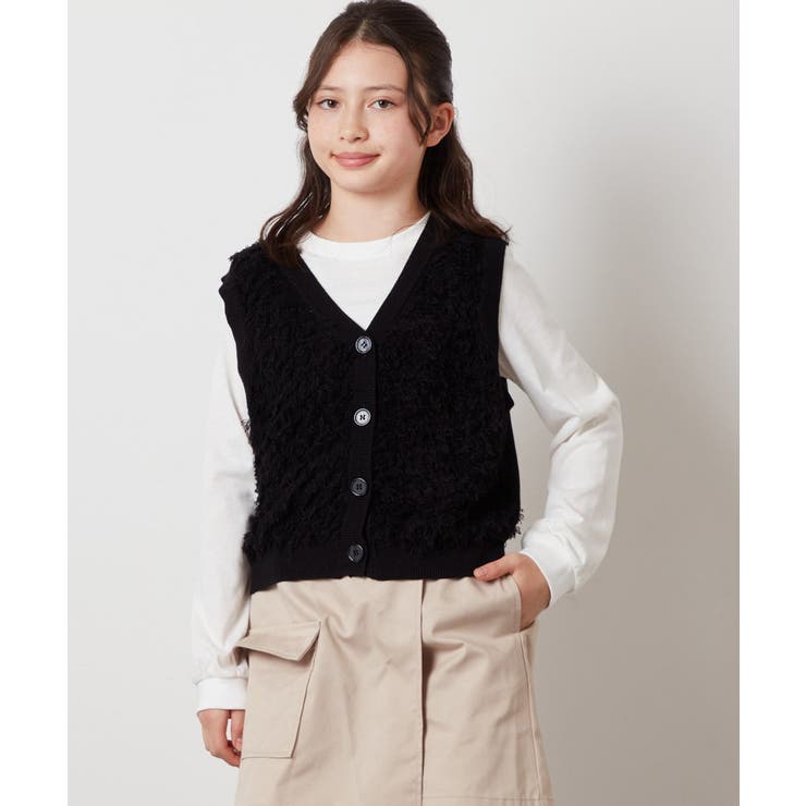 [130]【2点セット】フリンジニットベストセット | a.v.v【KIDS】 | 詳細画像5 