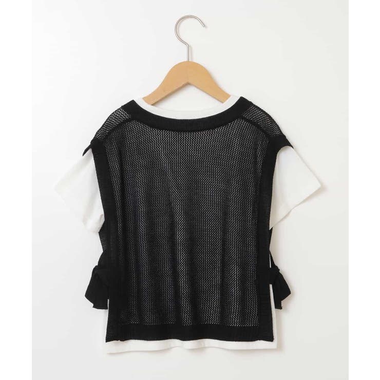 [120-130]【2点セット】サイドリボンメッシュニットベストセット | a.v.v【KIDS】 | 詳細画像14 