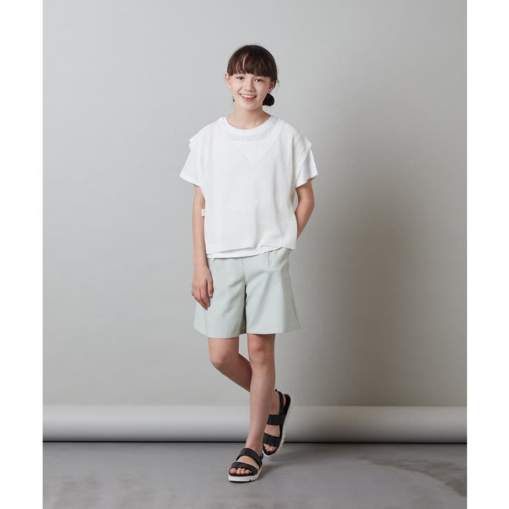 [120-130]【2点セット】サイドリボンメッシュニットベストセット | a.v.v【KIDS】 | 詳細画像6 