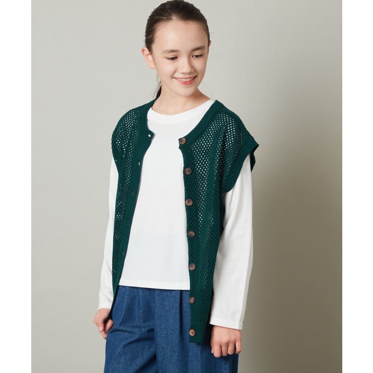 バックボタンメッシュニットベストセット | a.v.v【KIDS】 | 詳細画像19 