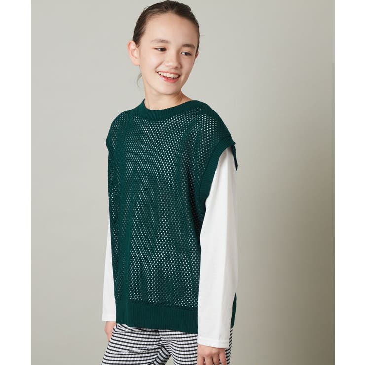 バックボタンメッシュニットベストセット | a.v.v【KIDS】 | 詳細画像21 