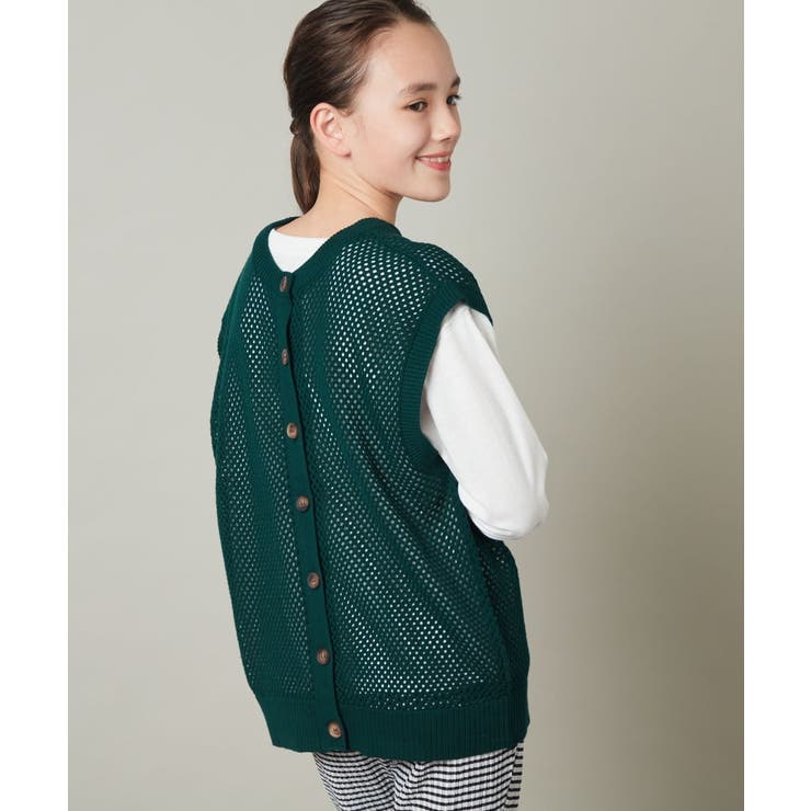 バックボタンメッシュニットベストセット | a.v.v【KIDS】 | 詳細画像3 