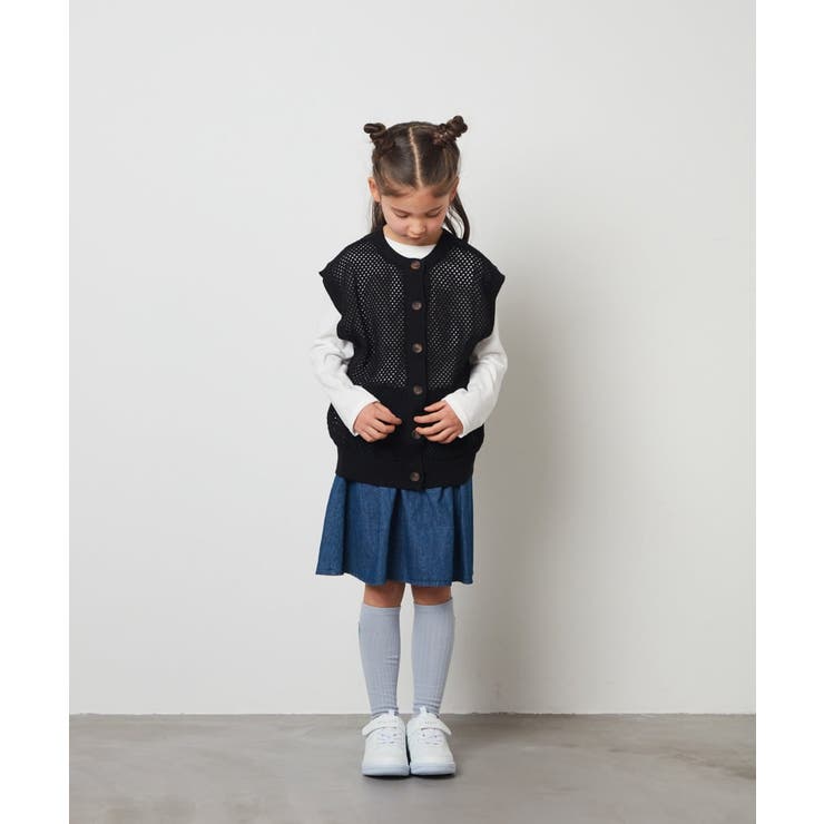 バックボタンメッシュニットベストセット | a.v.v【KIDS】 | 詳細画像4 