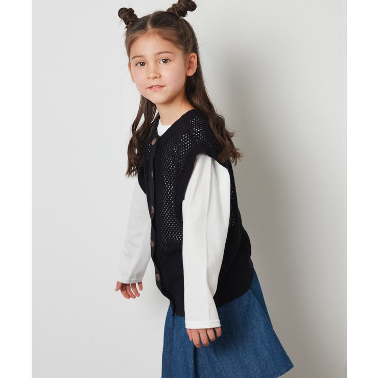 バックボタンメッシュニットベストセット | a.v.v【KIDS】 | 詳細画像6 