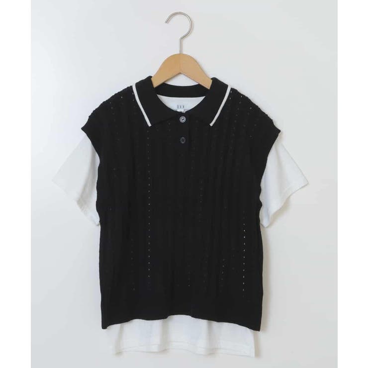 [120-130]【2点セット】アイレット柄襟付きニットベストセット | a.v.v【KIDS】 | 詳細画像13 