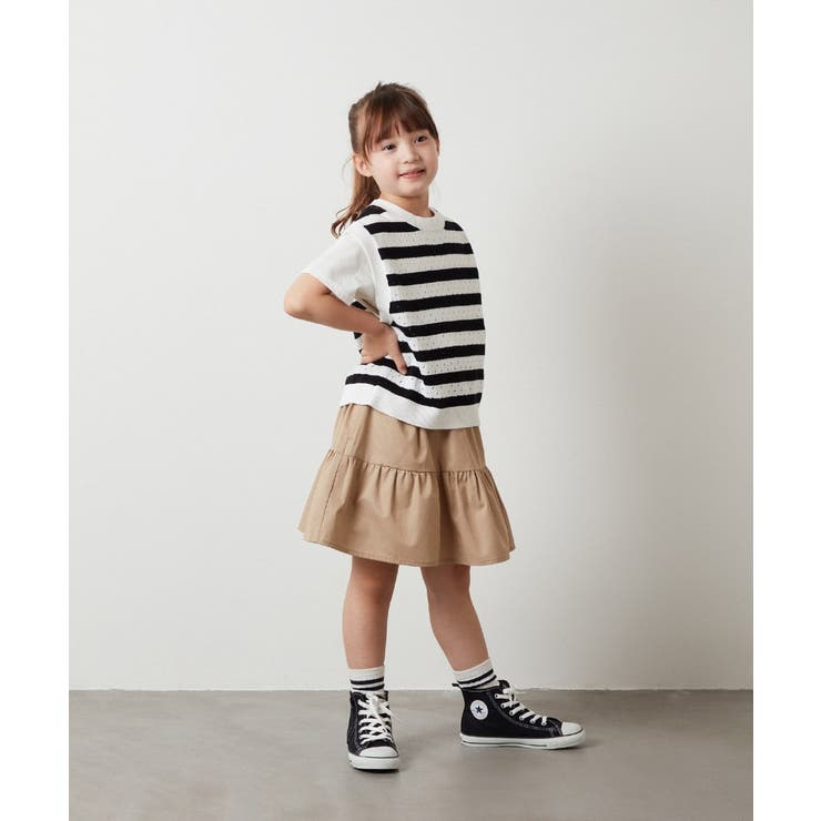 [100-130]【2点セット】アイレット柄ニットベストセット | a.v.v【KIDS】 | 詳細画像22 