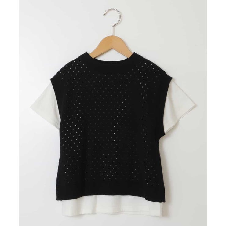 [100-130]【2点セット】アイレット柄ニットベストセット | a.v.v【KIDS】 | 詳細画像27 