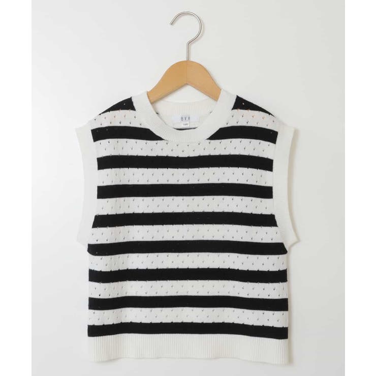 [100-130]【2点セット】アイレット柄ニットベストセット | a.v.v【KIDS】 | 詳細画像7 