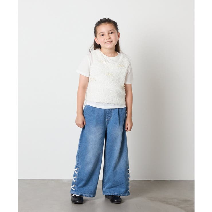 [120-160]リボンヤーンニットベストセット | a.v.v【KIDS】 | 詳細画像12 