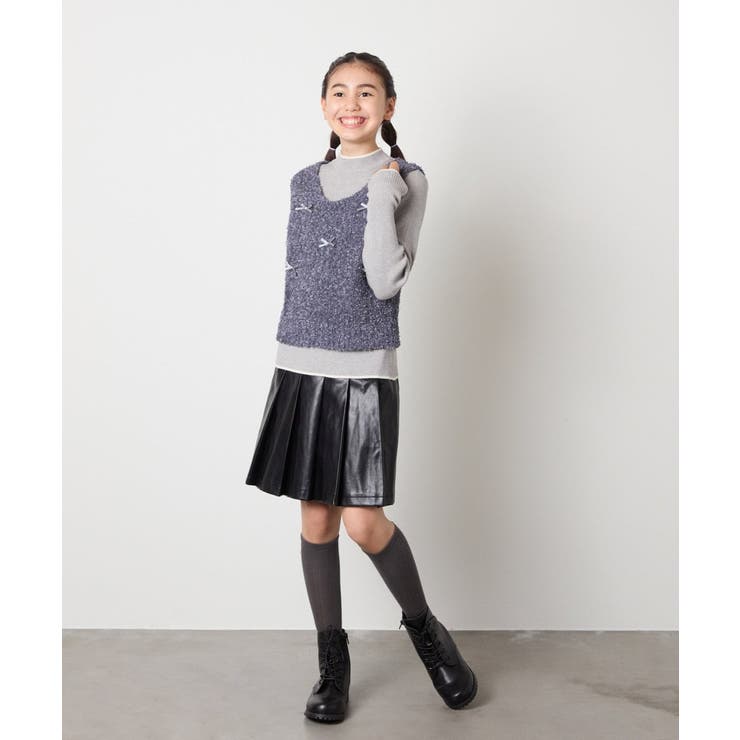 [120-160]リボンヤーンニットベストセット | a.v.v【KIDS】 | 詳細画像31 