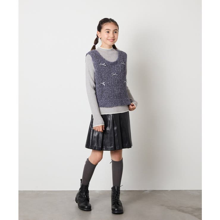 [120-160]リボンヤーンニットベストセット | a.v.v【KIDS】 | 詳細画像33 