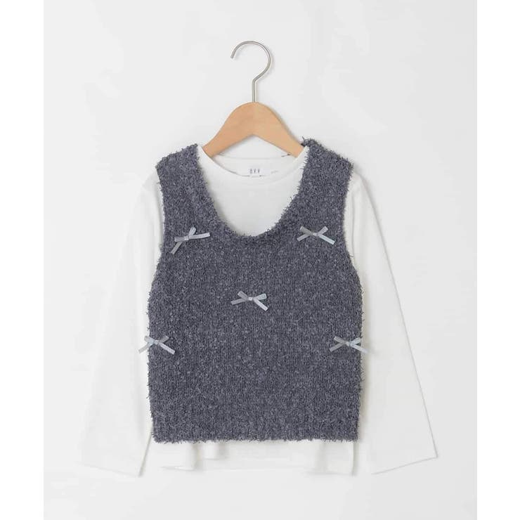 [120-160]リボンヤーンニットベストセット | a.v.v【KIDS】 | 詳細画像35 