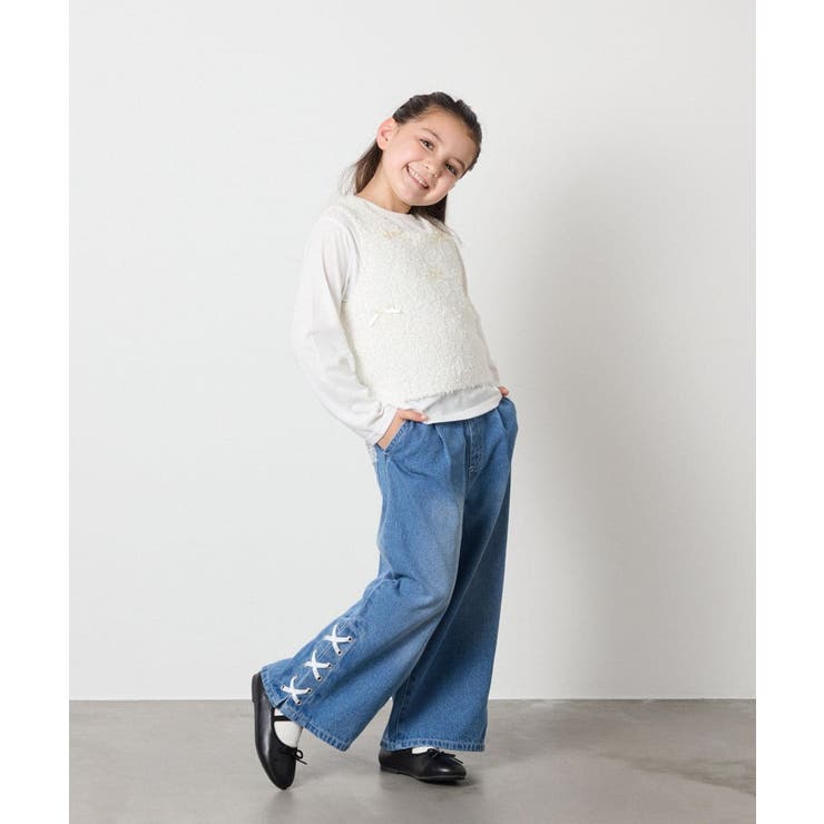 [120-160]リボンヤーンニットベストセット | a.v.v【KIDS】 | 詳細画像8 