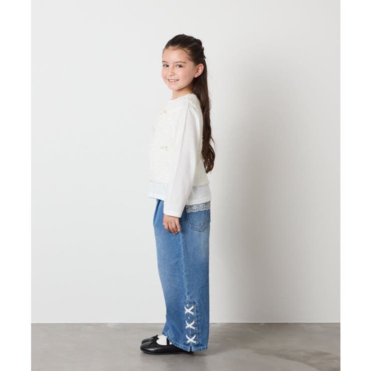 [120-160]リボンヤーンニットベストセット | a.v.v【KIDS】 | 詳細画像9 