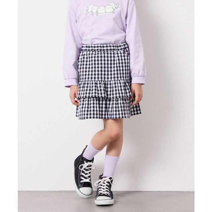 [110-150]ギンガムフリルスカート | a.v.v【KIDS】 | 詳細画像2 