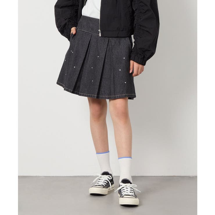 [120-130]ビジュー付きデニムタックスカート | a.v.v【KIDS】 | 詳細画像19 