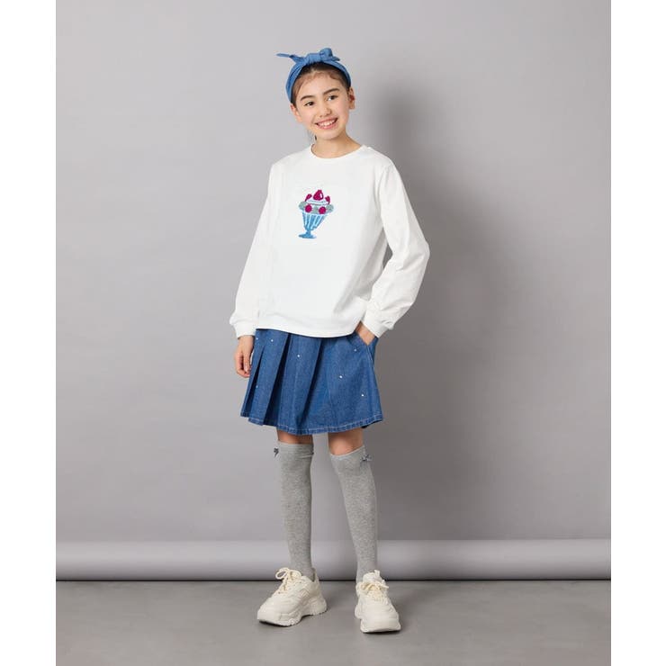 [120-130]ビジュー付きデニムタックスカート | a.v.v【KIDS】 | 詳細画像39 