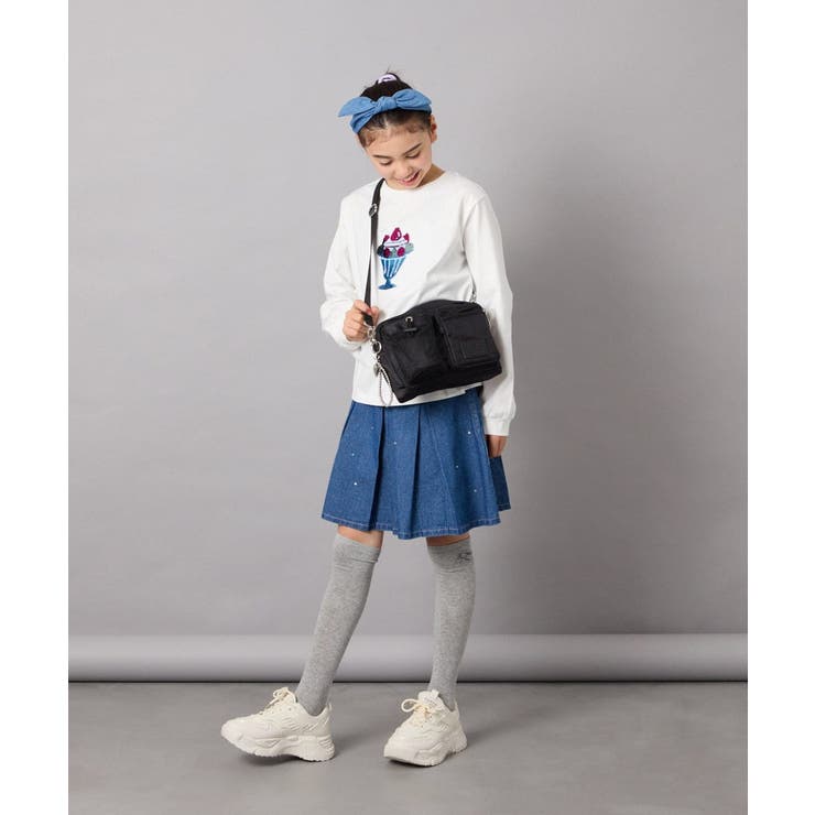 [120-130]ビジュー付きデニムタックスカート | a.v.v【KIDS】 | 詳細画像40 