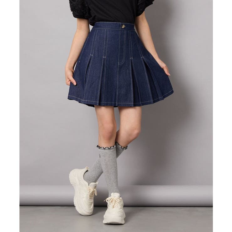 140-150]インパン付きタックプリーツスカート[品番：ITKW0020385