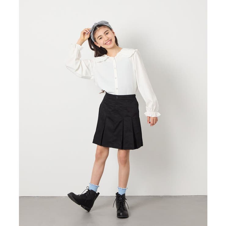 140-150]インパン付きタックプリーツスカート[品番：ITKW0020385