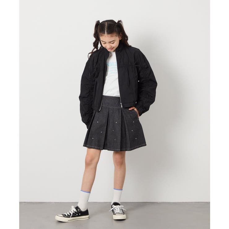 [160]ビジュー付きデニムタックスカート | a.v.v【KIDS】 | 詳細画像10 