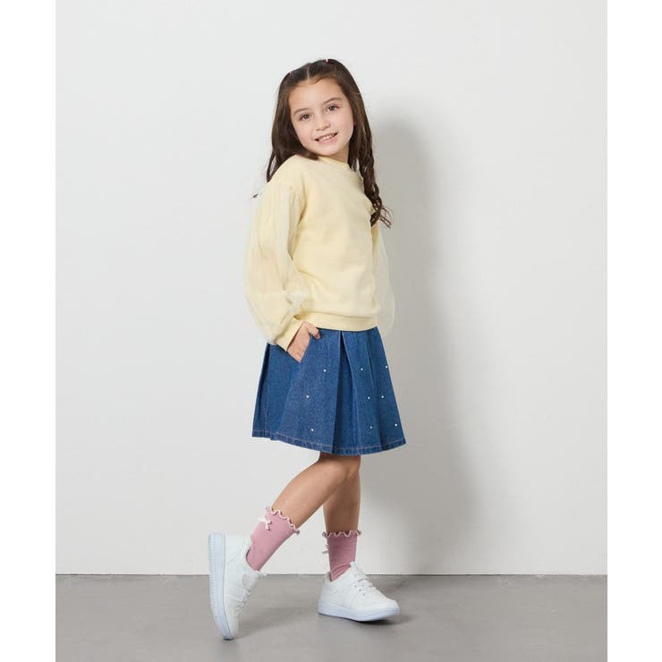 [160]ビジュー付きデニムタックスカート | a.v.v【KIDS】 | 詳細画像30 