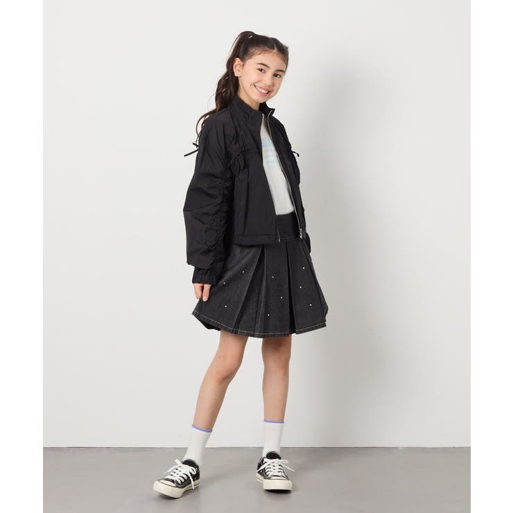 [160]ビジュー付きデニムタックスカート | a.v.v【KIDS】 | 詳細画像6 