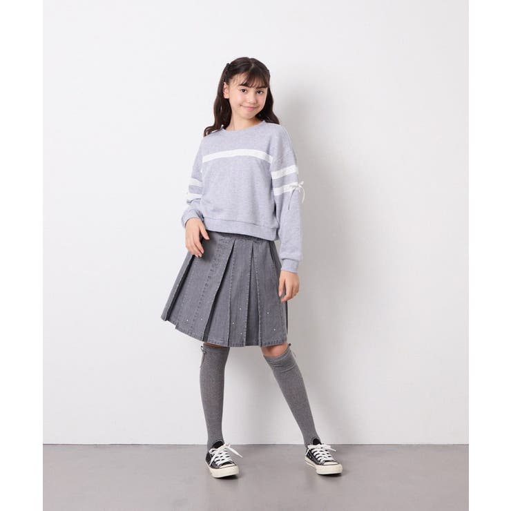 [120-160]ビジューデニムプリーツスカート | a.v.v【KIDS】 | 詳細画像27 