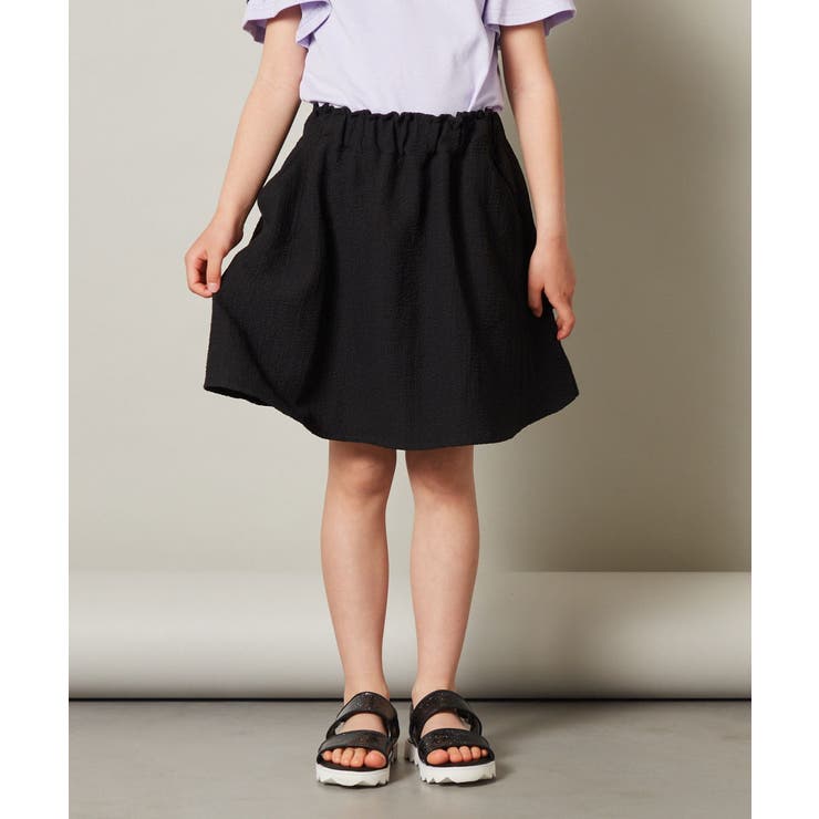 ブラック | [100-130]インパン付きアソートフレアスカート | a.v.v【KIDS】