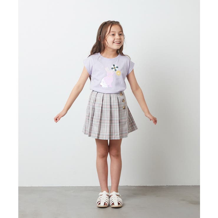 [140-150]チェックプリーツスカート[品番：ITKW0011566]｜a.v.v【KIDS】（アーヴェヴェ）のキッズファッション通販｜SHOPLIST（ショップリスト）